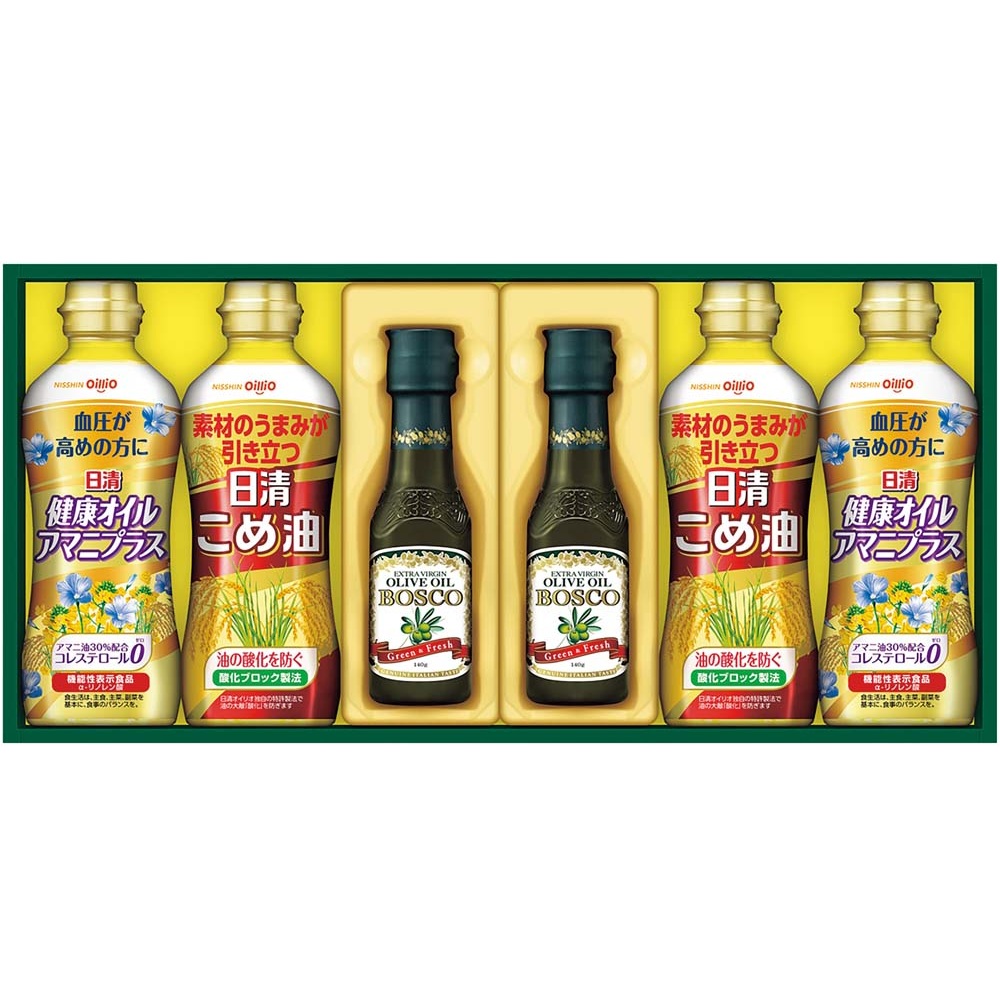 【お歳暮ギフト】日清 ボスコオリーブオイル＆ヘルシーオイルギフト　期間限定販売